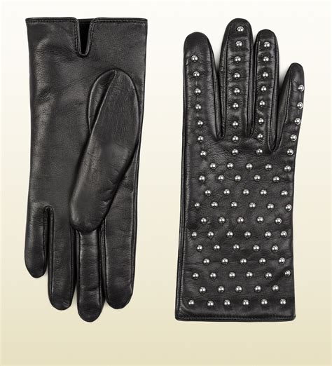 gucci women's leather gloves|gucci black leather gloves.